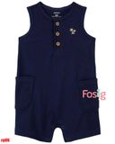  3m - 6m Romper Đùi 3 lỗ Bé Trai Cter- Navy trơn RP06 