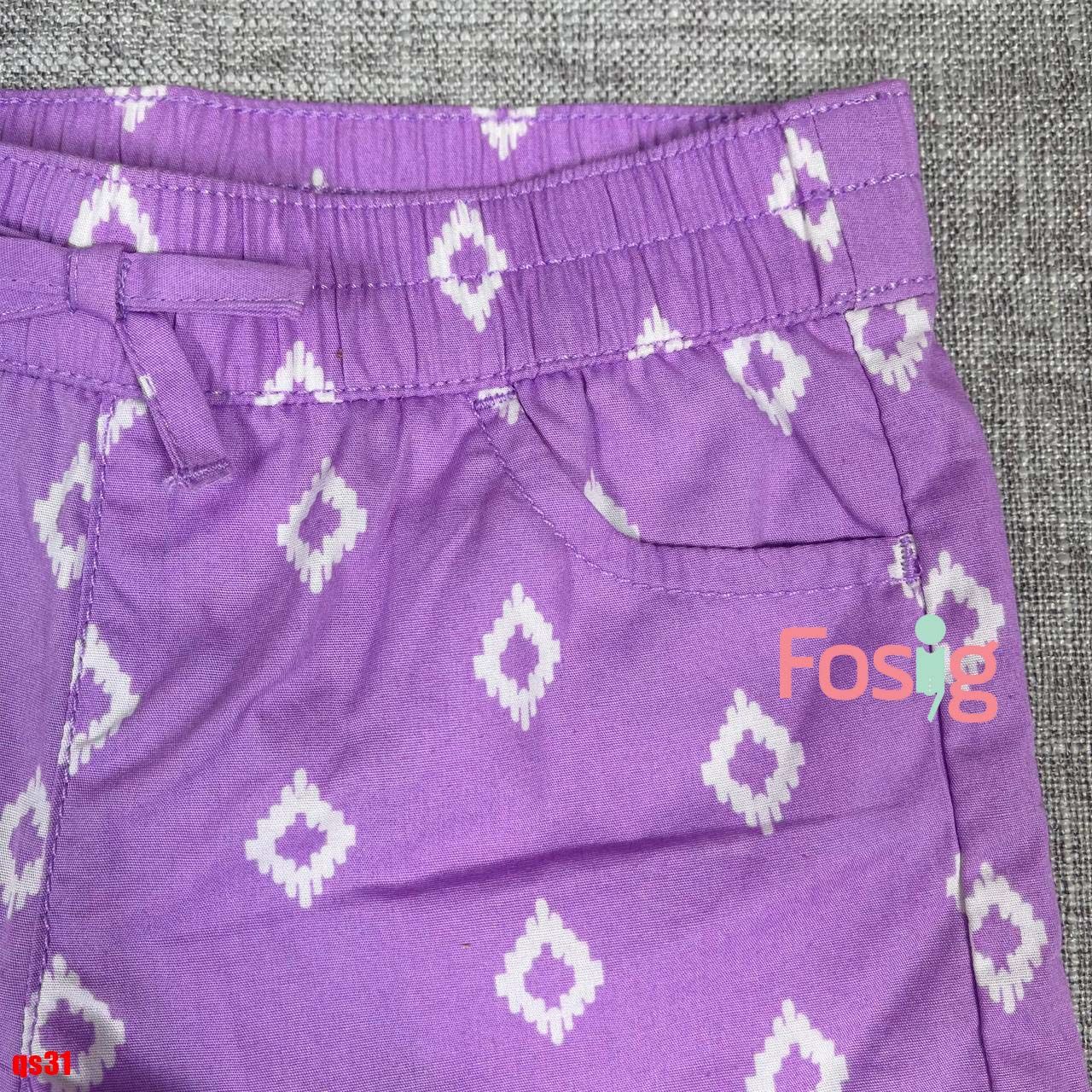  11-15kg Quần Short Bé Gái GB-PL - Tím hoa văn 