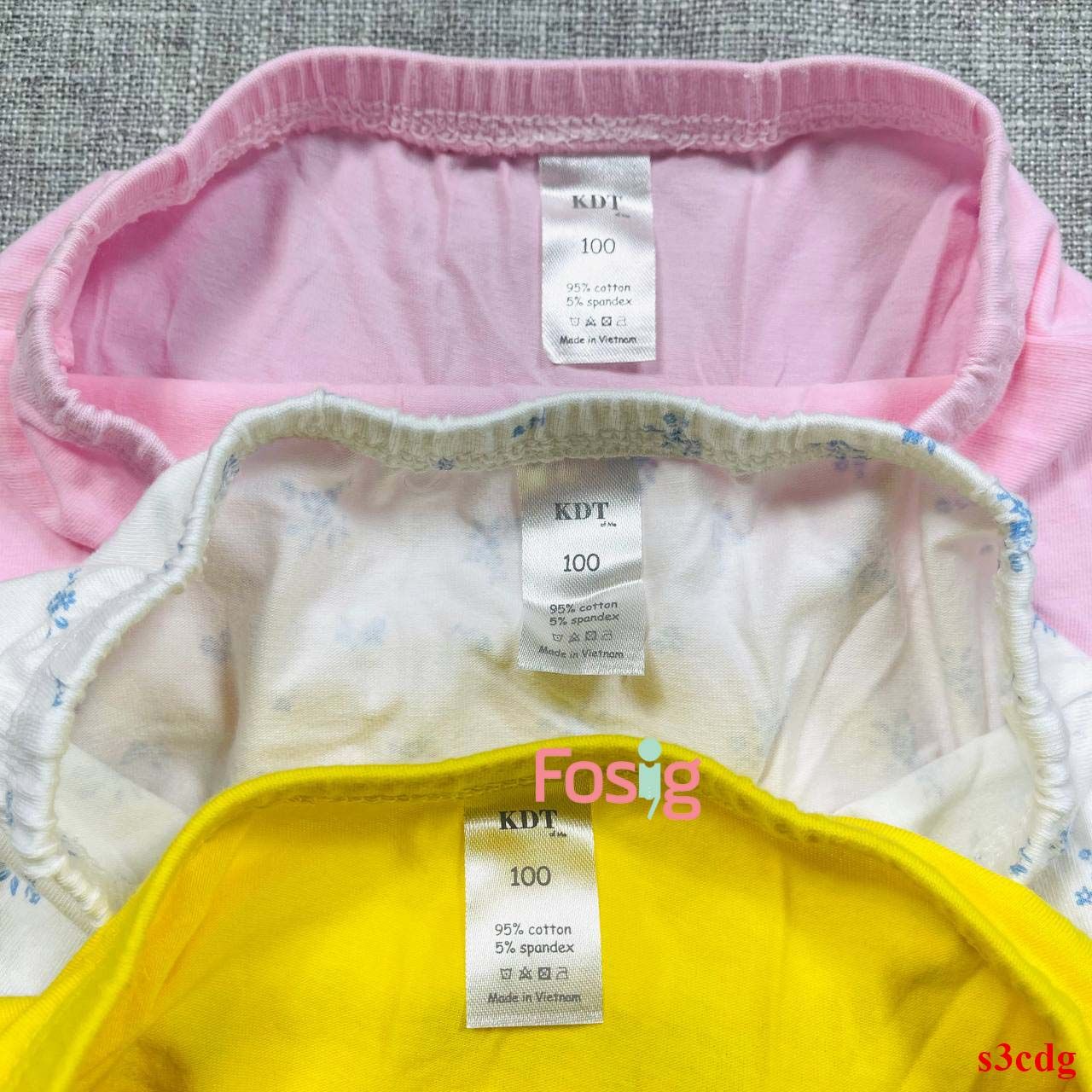  11-35kg Set 3 quần chip đùi bé gái KDT in họa tiết- Ngựa S3CDG 