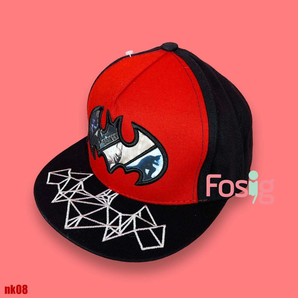 Nón kết thêu Style cho bé trai- Đen đỏ dơi trắng Nk09
