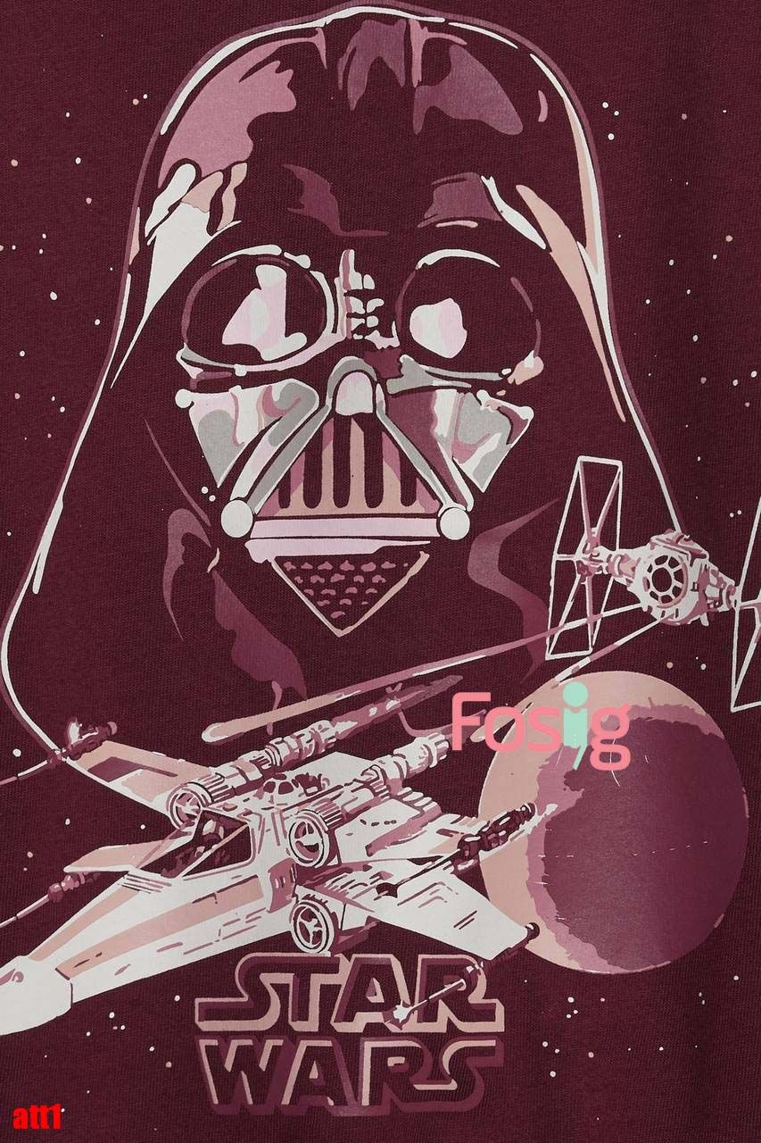12-13kg Áo thun tay dài bé trai- Đỏ Starwars ATT1
