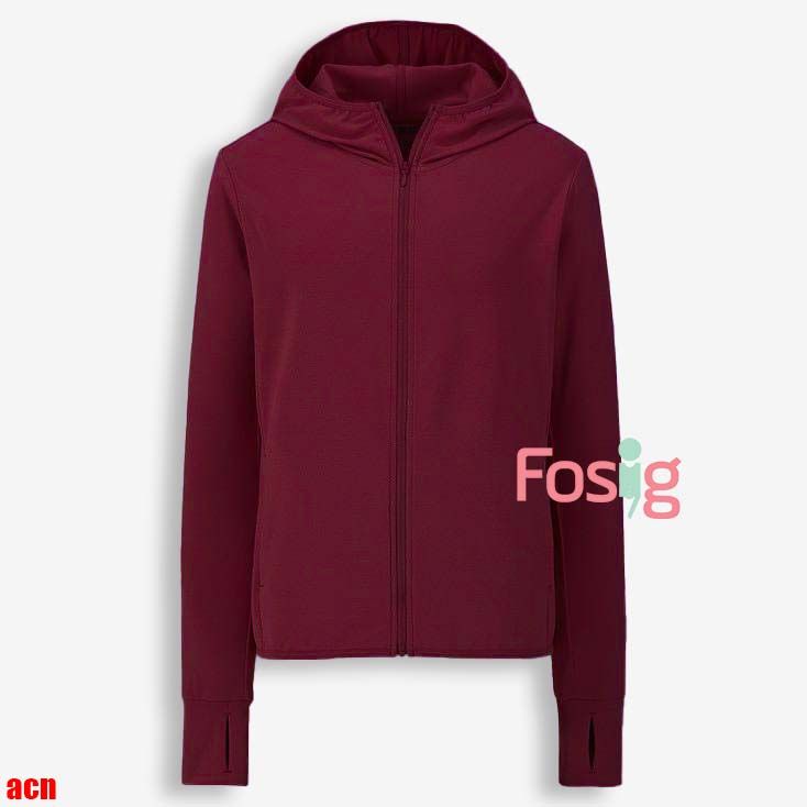 XL-XXL Áo khoác chống nắng người lớn cho nữ Uni- Đỏ đô ACN