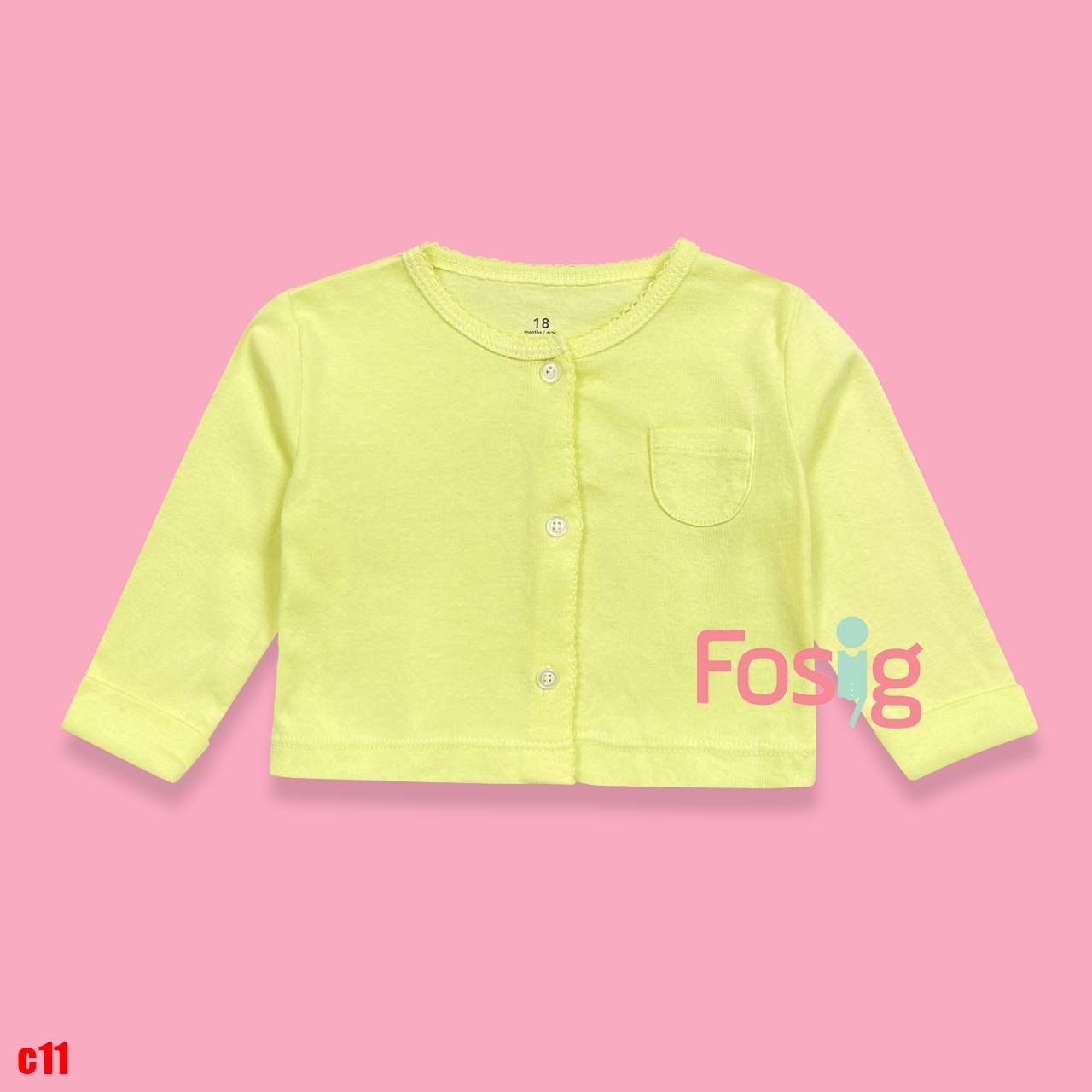 16-17kg Áo Khoác Lửng Bé Gái Cter - Vàng chanh