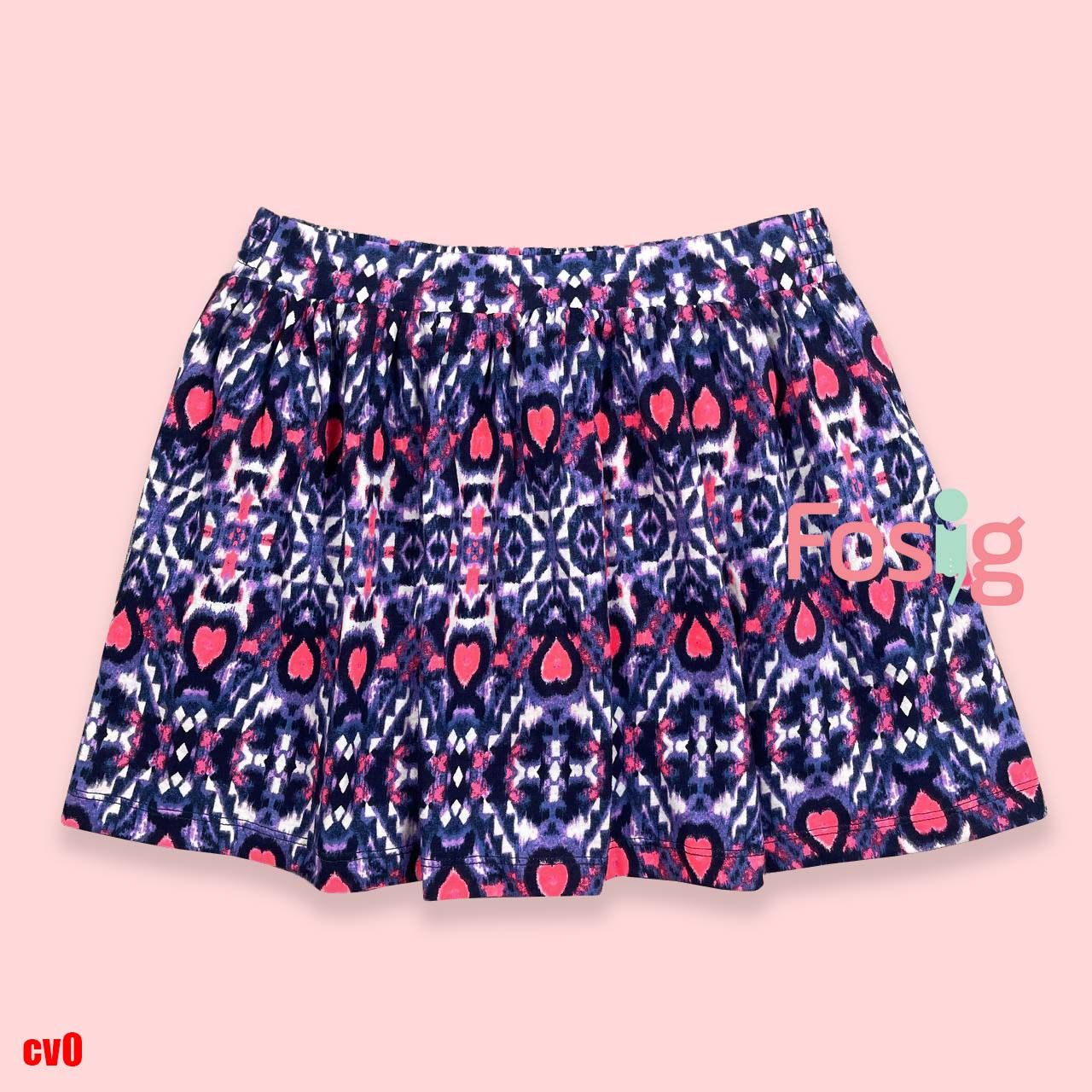 Chân váy thun cotton- Loang tim cam CV0