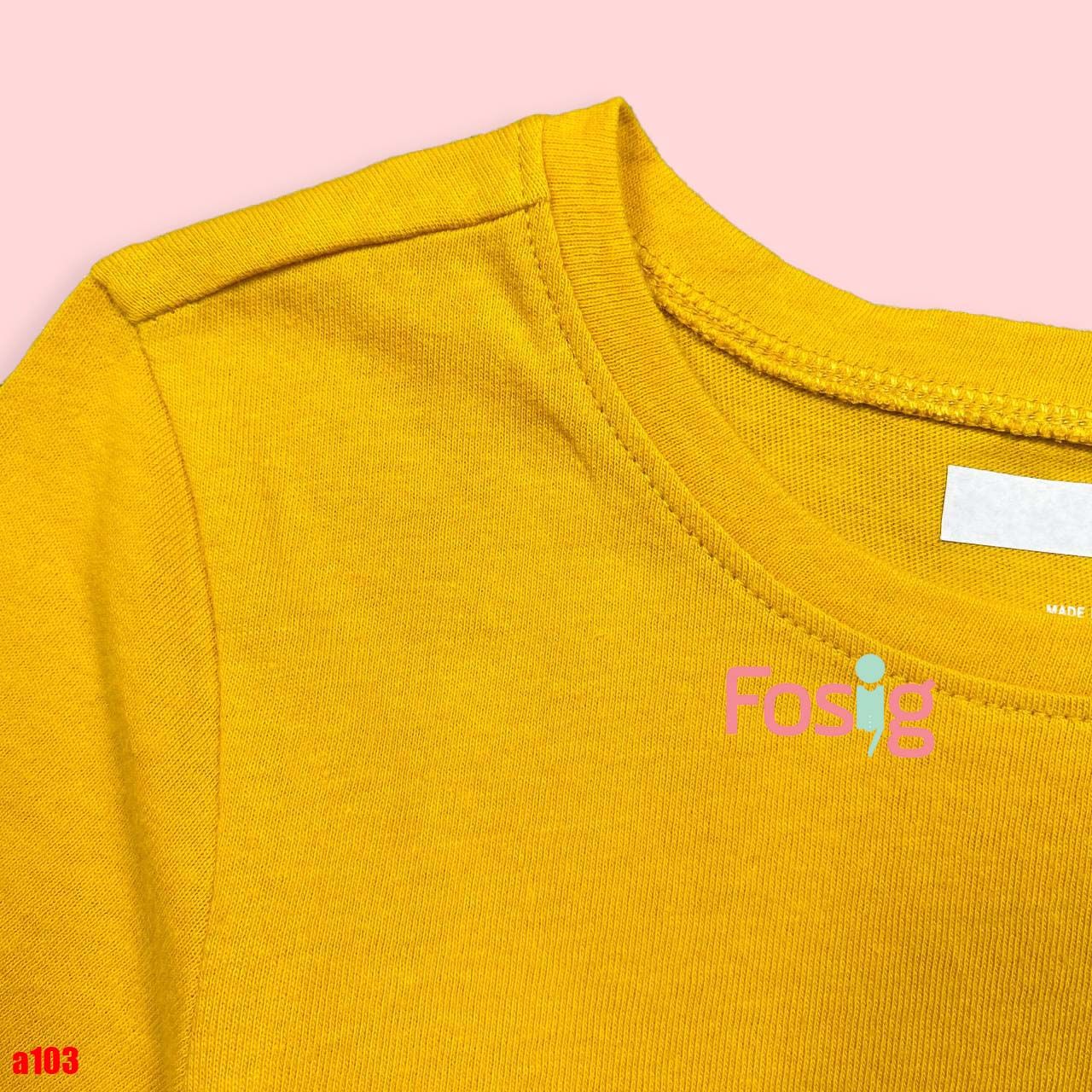 16-18kg 5T Áo thun mát nhẹ bé gái ON- Vàng KL xanh A103
