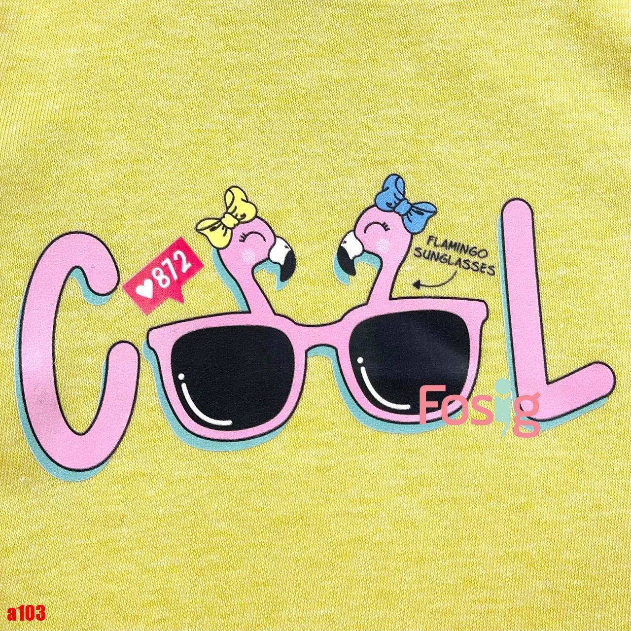8-11kg; 14-18kg 18M - 24M - 4T -5T Áo thun mát nhẹ bé gái ON- Vàng Cool hồng A103