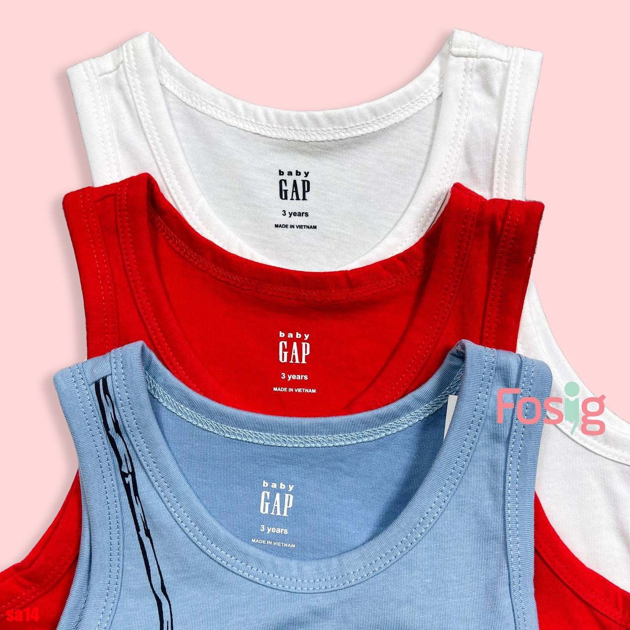 13-21kg 18M-4T Set 3 áo thun ba lỗ bé trai GP siêu nhân- SA14T