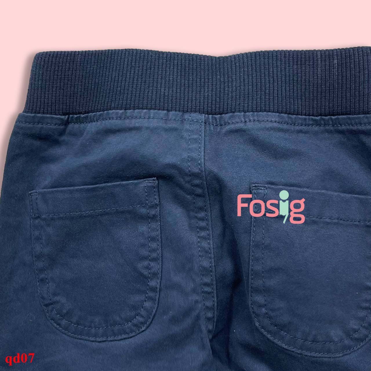 10-11kg; 12m Quần dài kaki bé trai có dây rút- Navy dây tròn giả QD07