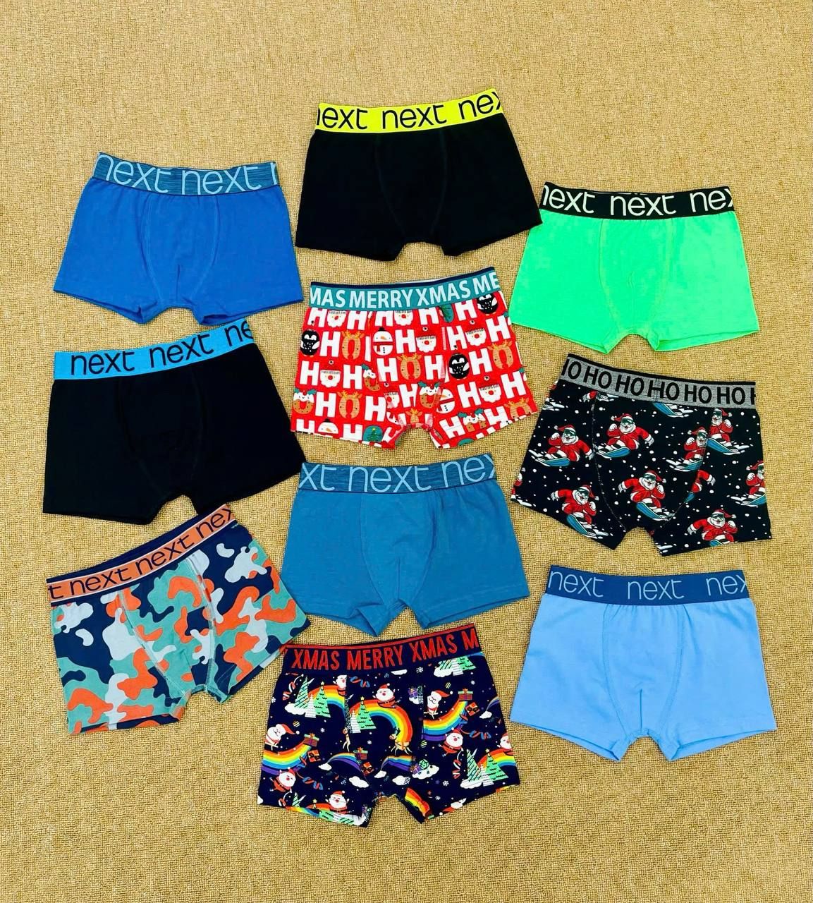 12-30kg 3T-10T Set 5 quần boxer bé trai- S5Q01