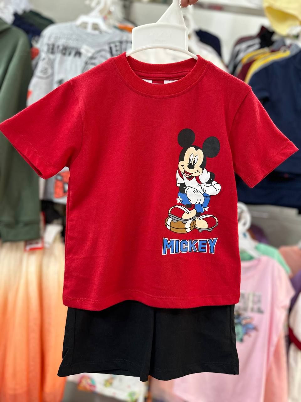 12-14kg; 21-33kg Đồ bộ ngắn H..M form manly, thoáng mát cho bé trai- Đỏ chuột Mickey DB81T