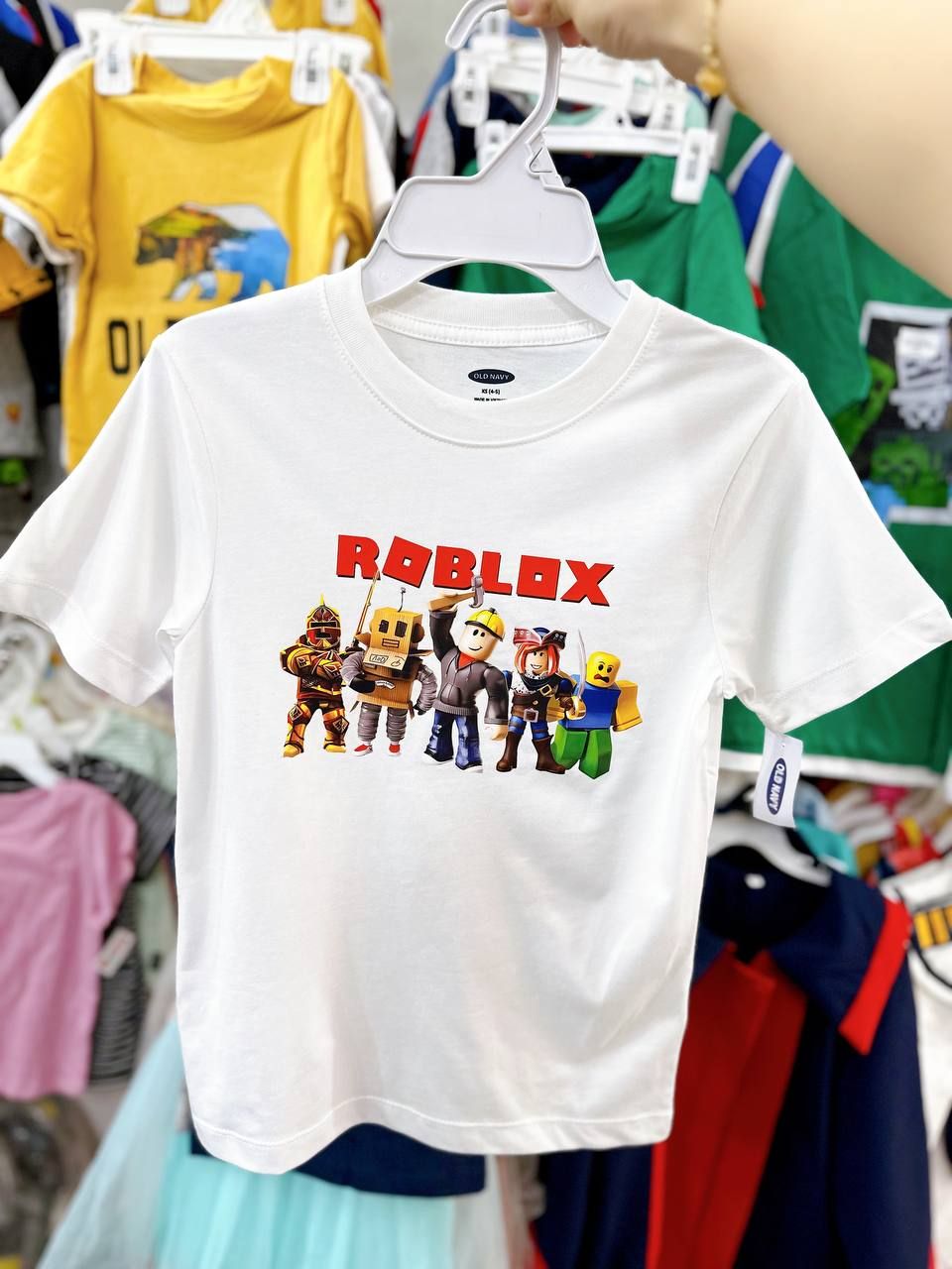 25-30kg; 35-45kg XS-2XL Set 3 áo ROBLOX, áo minecraft tay ngắn xịn. Tự tin, Cực ngầu- S3A17