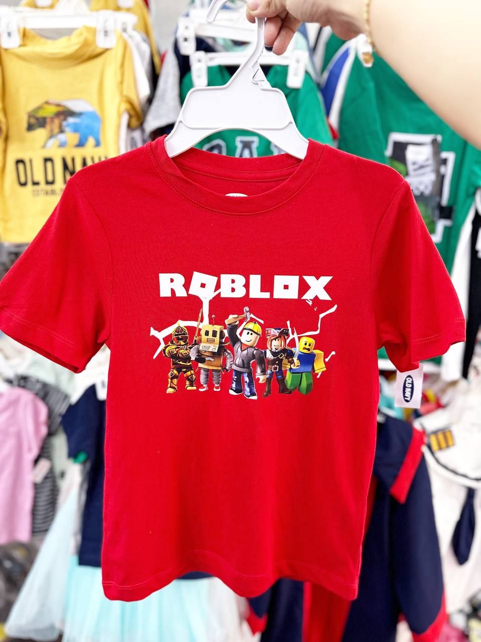 25-30kg; 35-45kg XS-2XL Set 3 áo ROBLOX, áo minecraft tay ngắn xịn. Tự tin, Cực ngầu- S3A17