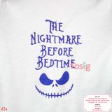  [0-3M] Bodysuit Tay Ngắn Bé Trai ON - Trắng The Nightmare 