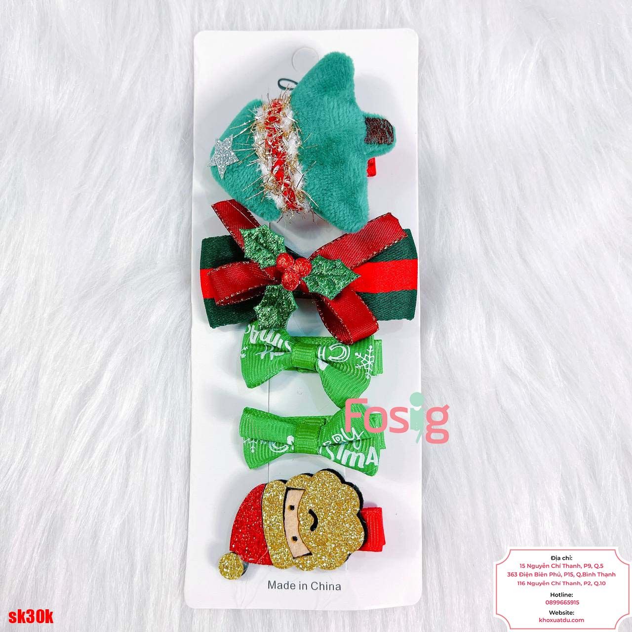 Set Kẹp Tóc Giáng Sinh 30K - Noel