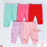  [0-6m; 18-24m] Set 5 Quần Dài Jogger Bé Gái Geo - Combo ngẫu nhiên 