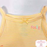  [0-3m] Bodysuit 2 Dây Bé Gái Cter50 - Sọc Vàng 2D 