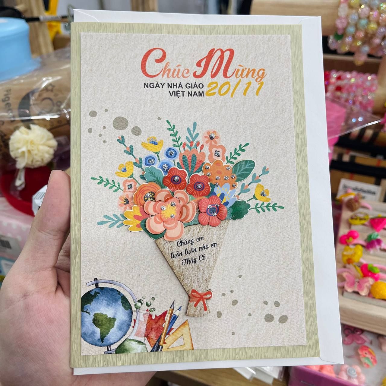 Thiệp Chúc Mừng Kèm Phong Bì Ngày 20/11 - Thiêp To Handmade