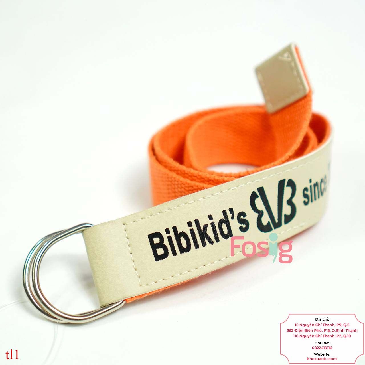 Thắt lưng vải cho bé trai- Cam bibikid
