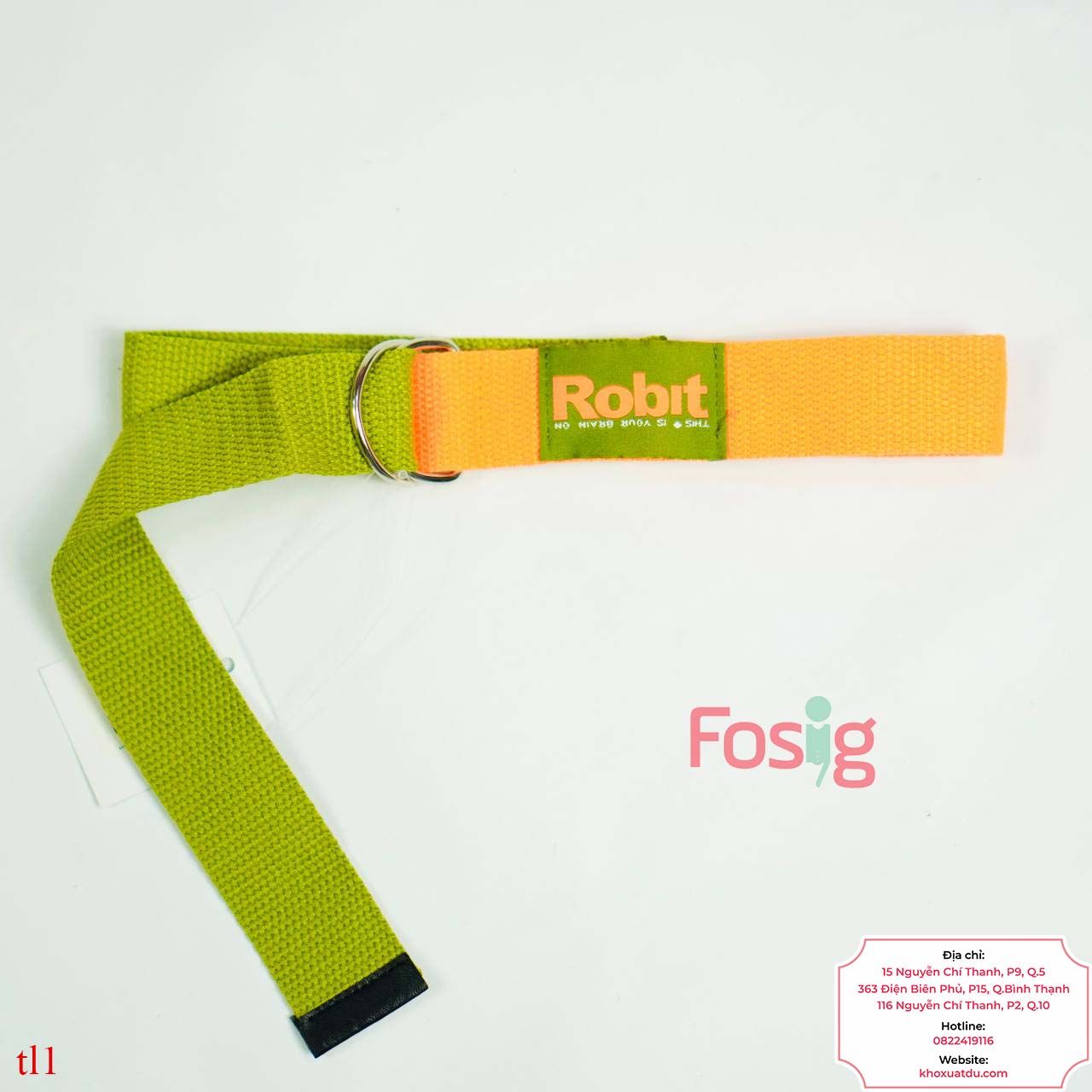 Thắt lưng vải cho bé trai- Xanh cam Robit
