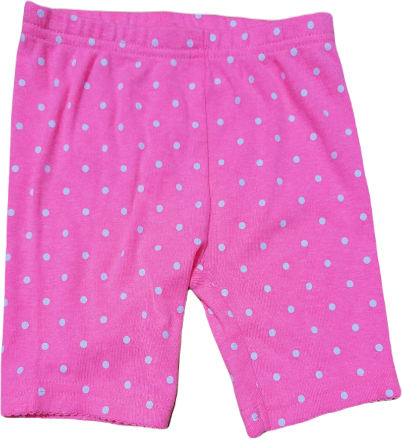 Quần Short Thun Bé Gái - Hồng Chấm Trắng