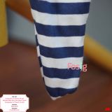  [6m] Sleepsuit Có Vớ Bé Trai - Navy Sọc Trắng 