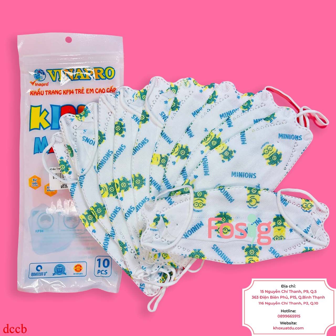 Khẩu Trang 4D Bịch 10 Cái Cho Bé - Kids Mask