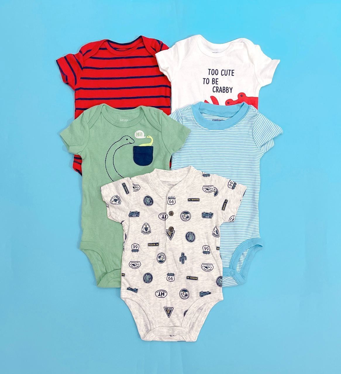  [0-24m] Bodysuit Lẻ Tay Ngắn Bé Trai Cter - Hàng tuyển chọn 