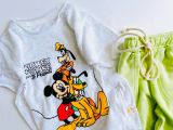  [12-13kg; 16-25kg] Set Đồ Bộ Ngắn Quần Dây Rút RD Bé Trai - Trắng Mickey Quần Xanh 