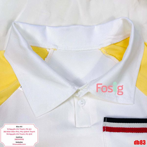  [8-18kg] Set Đồ Bộ Ngắn Polo Bé Trai - Vàng Trắng 