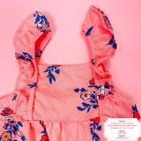  [0-3m] Romper dài Jumpsuit Bé Gái Cter - Hồng Hoa Cam 