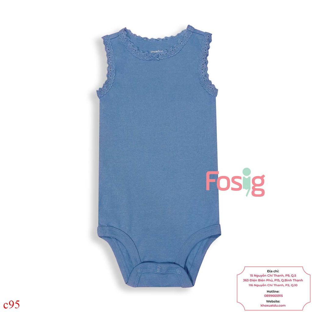  3m Bodysuit Cánh Tiên Bé Gái Cter50 - Xanh Tím Ren 