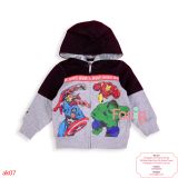  [18-19kg] Áo Khoác Nỉ Hoodie Bé Trai Marvel - Đen Xám Marvel 