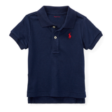  [15-16kg] Áo Thun Polo Bé Trai RL - Xanh Navy Da Cá 