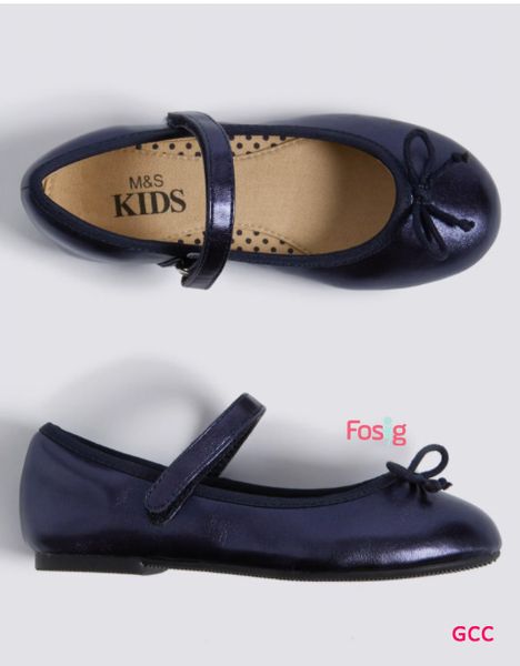  [13cm] Giày Công Chúa Bé Gái MS - Navy Tím 