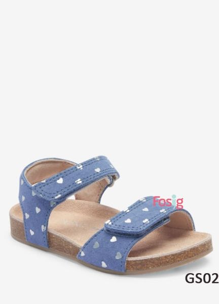  [15.5cm ; 18,5-19,5cm] Giày Sandal Bé Gái NXT - Xanh Tim Xám 