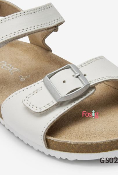  [Eu: 29] Giày Sandal Bé Gái Nxt - Trắng Đế Nâu 