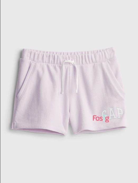  [19-32kg] Quần Short Da Cá Bé Gái GP - Tím GP Viền Xám 