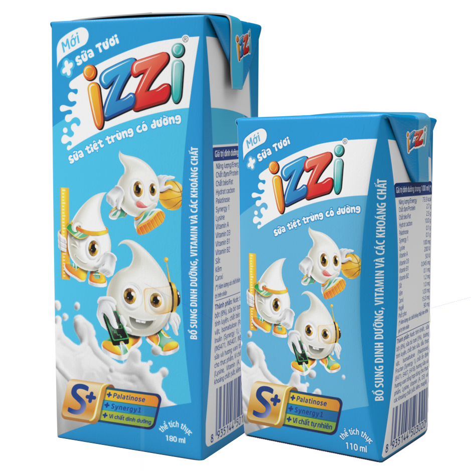 SỮA TT IZZI S+ CÓ ĐƯỜNG 180ML