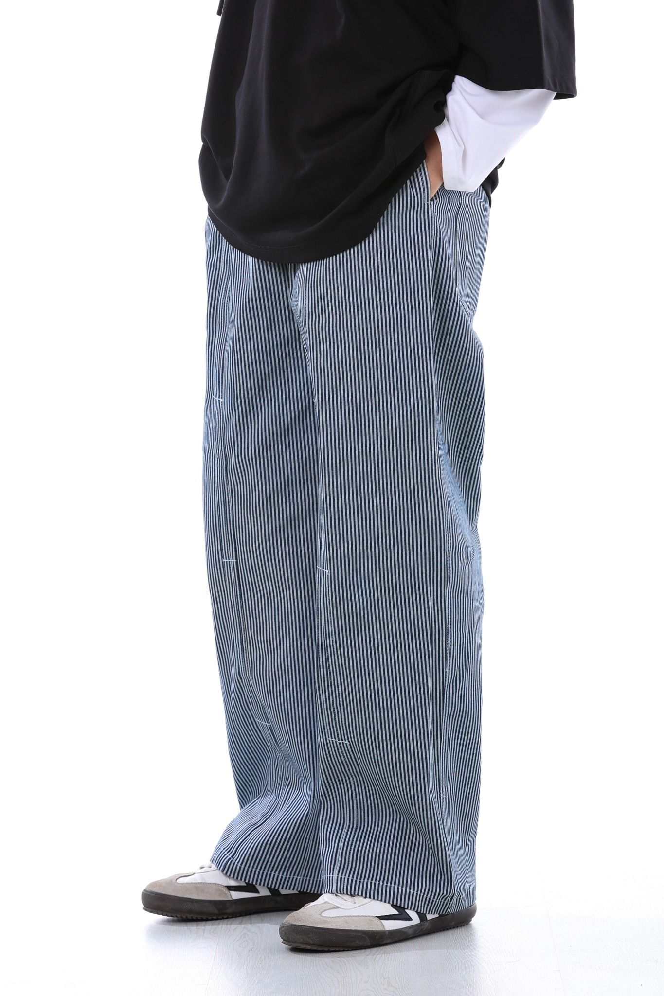 Denim Striped Pants