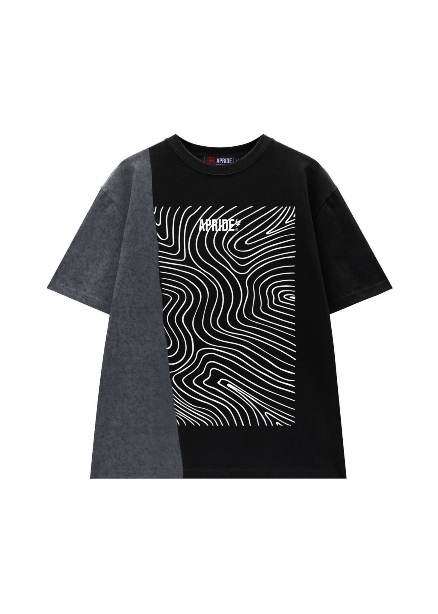 Apride Patch Tee - Black & Grey