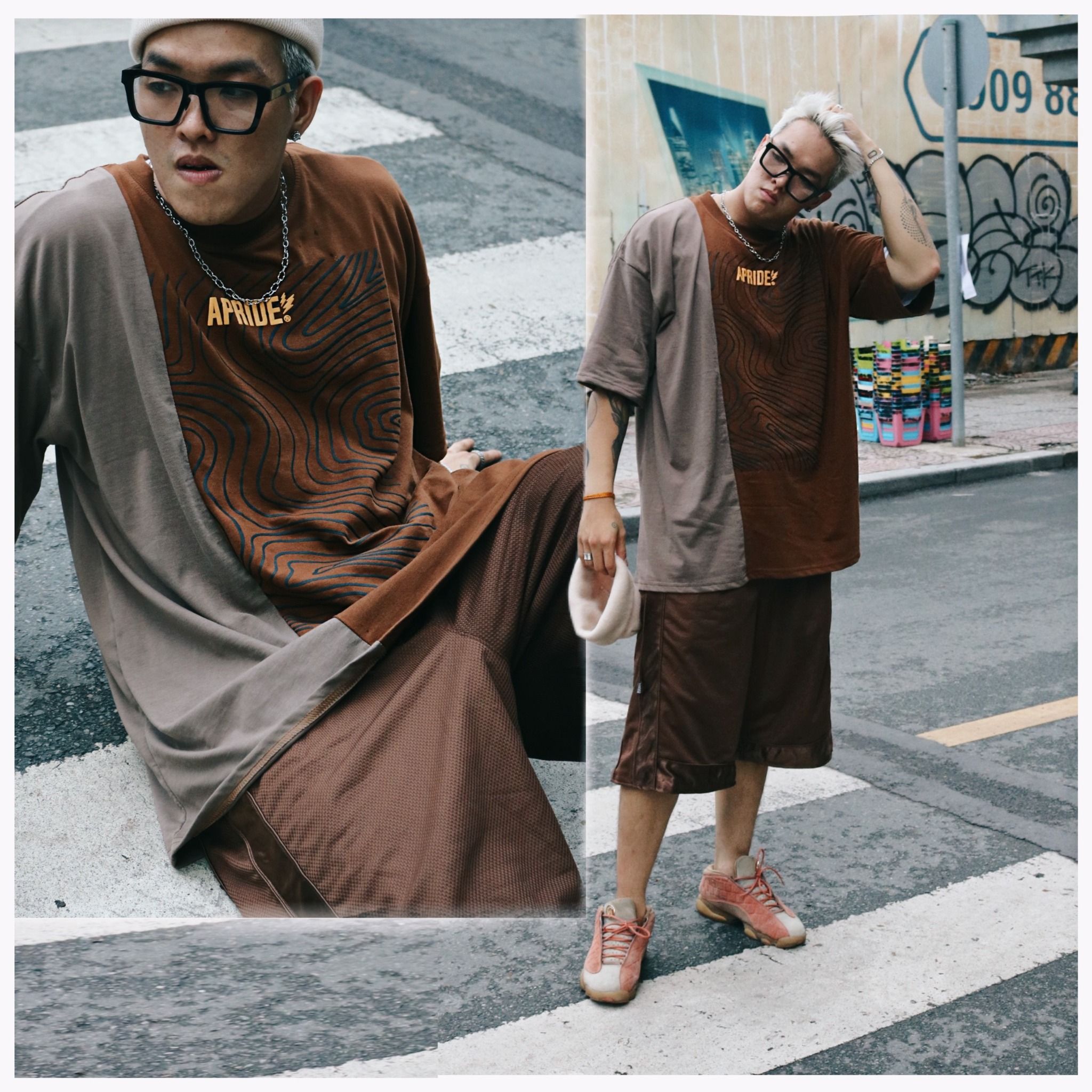 Apride Patch Tee - Constalk & Brown