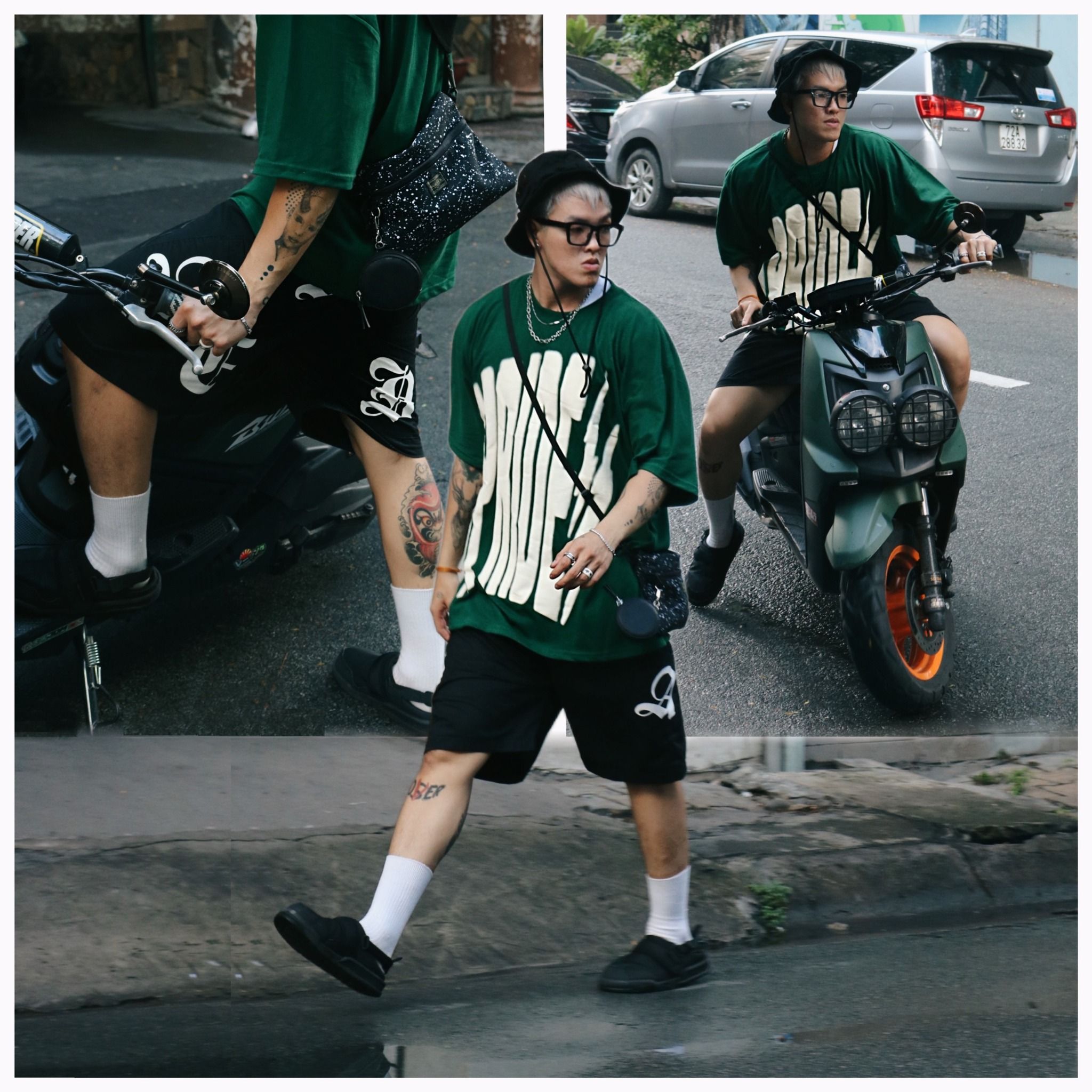 Tee Apride Blurred Logo - Green