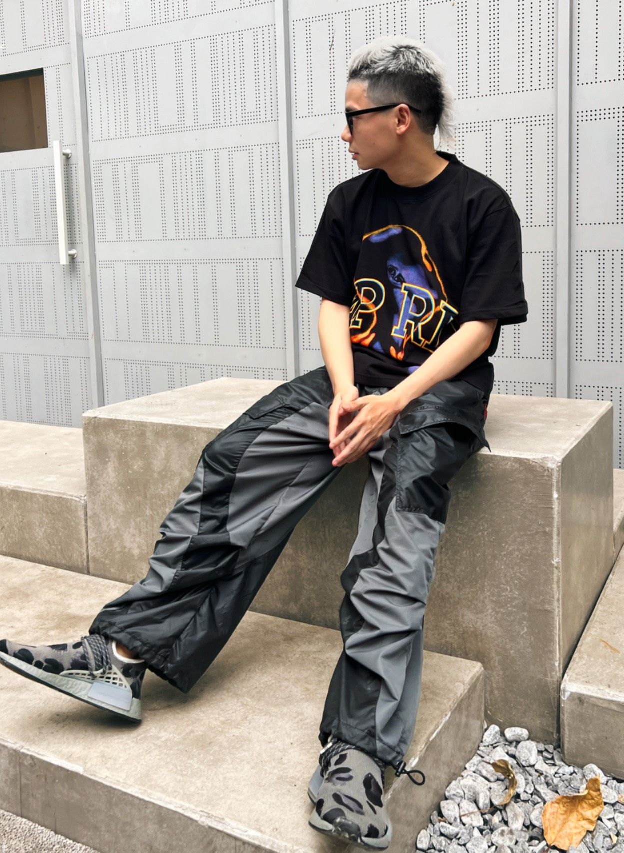Apride Parachute Patching Pants Black - Grey
