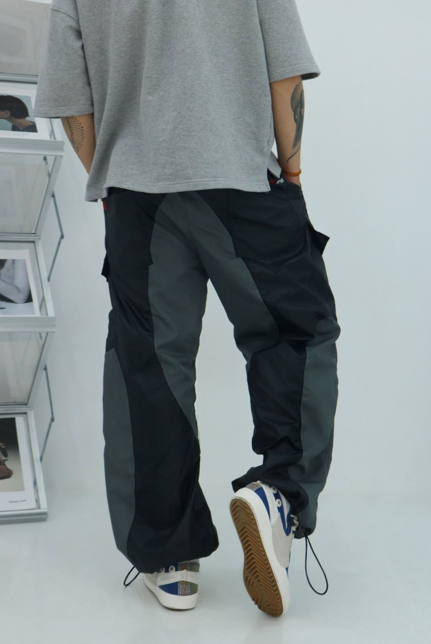 Apride Parachute Patching Pants Black - Grey