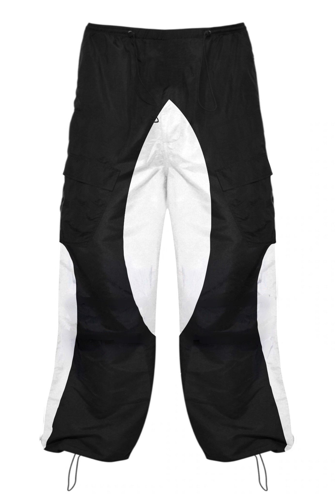 Apride Parachute Patching Pants Black and White