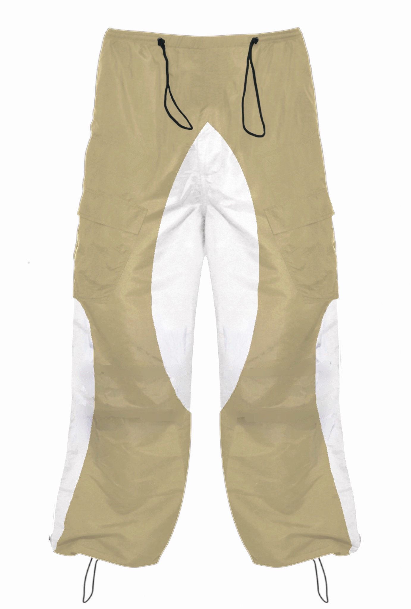 Apride Parachute Patching Pants Black and BEGIE