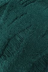 Gile len cashmere giãn sợi dark green cổ tim