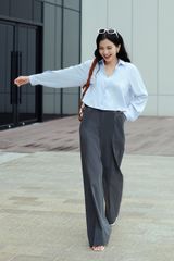 Culottes casual style tuytsy trơn gray