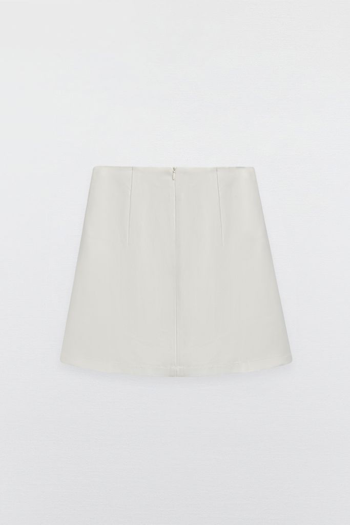 Mini skirts casual style tuytsy beige