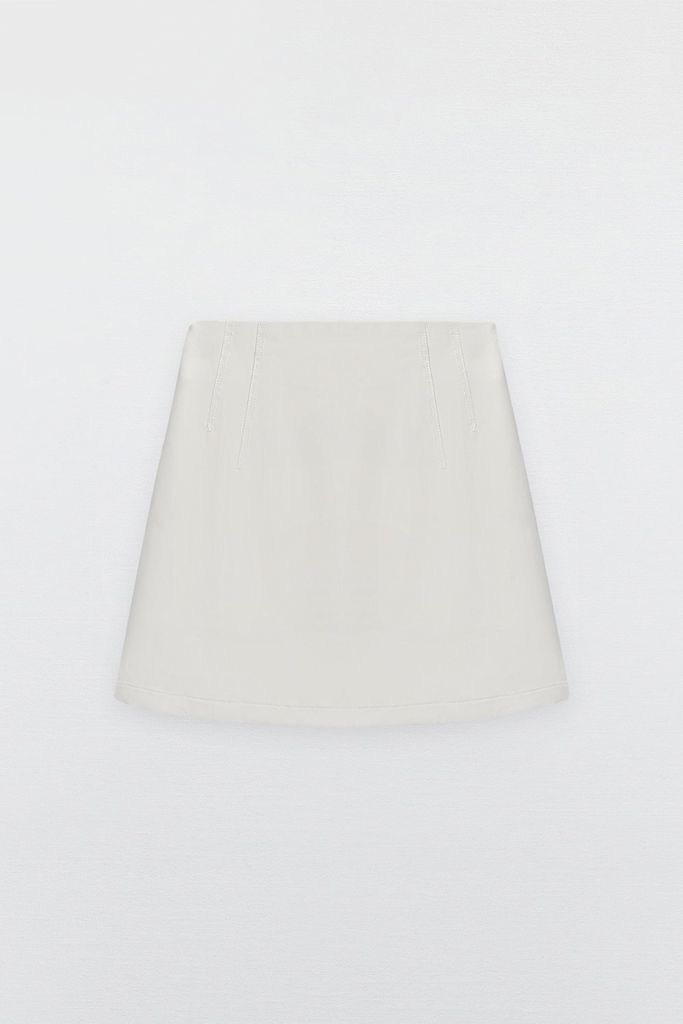 Mini skirts casual style tuytsy beige